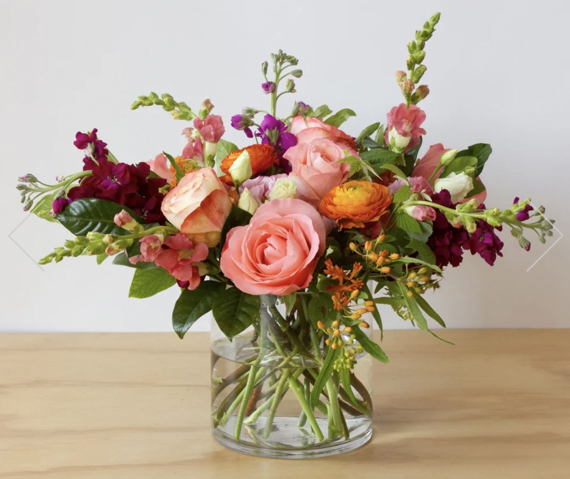 Monthly botanical subscription box with seasonal flowers